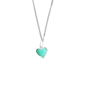 silver heart necklace 925 sterling silver 45cm