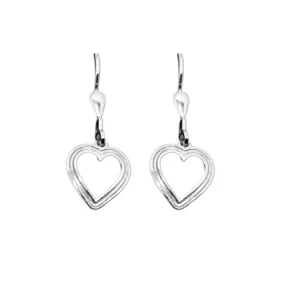 Sterling Silver Heart Earrings 925